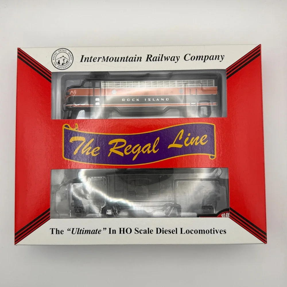 InterMountain Railway HO Scale EMD F-7A Rock Island Locomotive 123 Orange Black